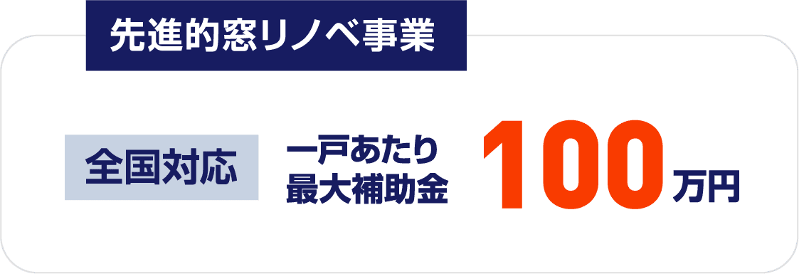 先進的窓リノベ事業 全国対応 一戸あたり最大補助金100万円